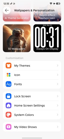 Customization options - Tecno Pova 8 review